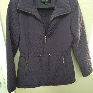 Ellen Tracy quilted Purple coat